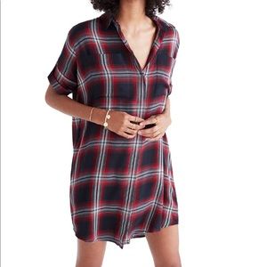 Madewell Courier Plaid Shirtdress
